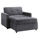 Noah Gray Convertible Sleeper Chair-and-a-Half from Steve Silver - Luna Furniture