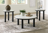 Xandrum Black/White Table from Ashley - Luna Furniture