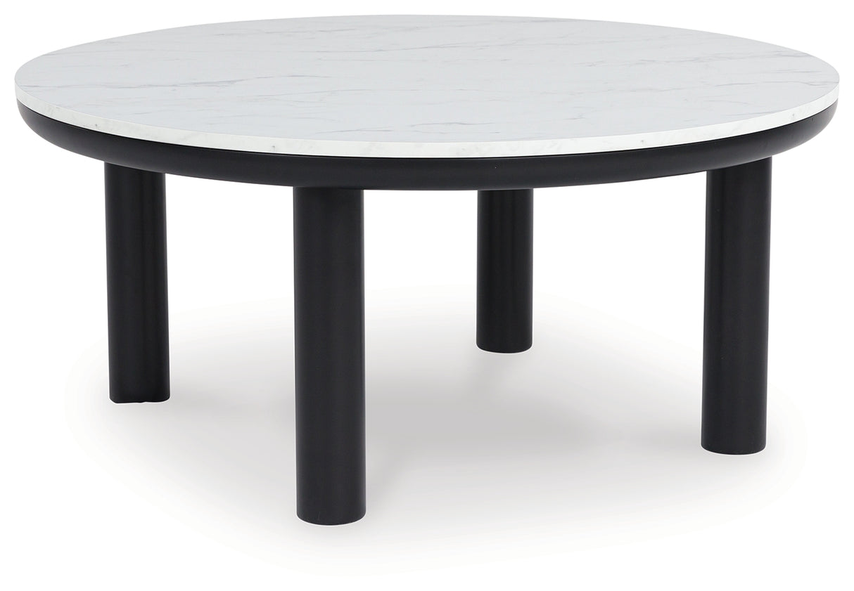 Xandrum Black/White Table from Ashley - Luna Furniture