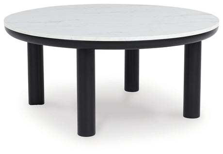 Xandrum Black/White Table from Ashley - Luna Furniture