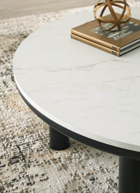 Xandrum Black/White Table from Ashley - Luna Furniture