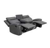 Gaston Gray Reclining Sofa with Drop-Down Console from Steve Silver - Luna Furniture
