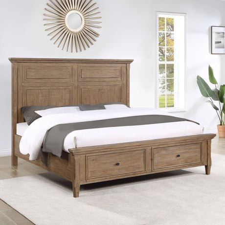 Riverdale Driftwood King Storage Platform Bed from Steve Silver - Luna Furniture