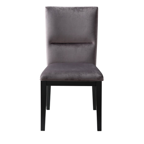 Amalie Side Chair, Grey Velvet, Set of 2 from Steve Silver - Luna Furniture