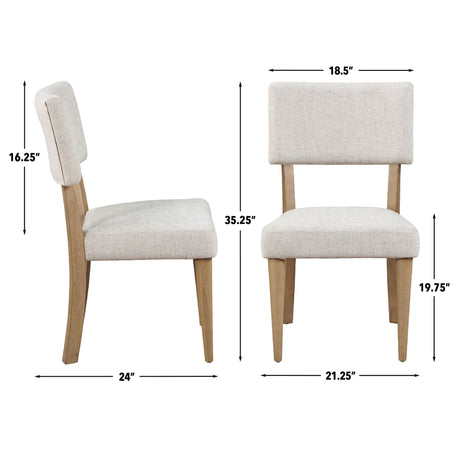 Colvin Vanilla/Brown Side Chair, Set of 2 from Steve Silver - Luna Furniture