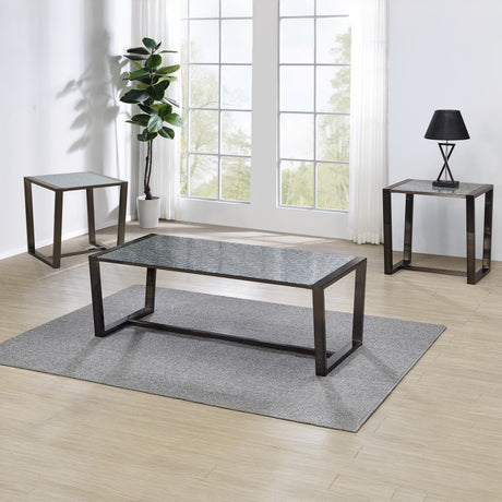 Mazie Patterned Mirror 3-Piece Table Set from Steve Silver - Luna Furniture