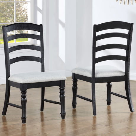 Odessa Black/White Side Chair, Set of 2 from Steve Silver - Luna Furniture