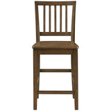 Joplin Walnut Solid Wood 24" Farmhouse Counter Height Stool, Set of 2 from Steve Silver - Luna Furniture