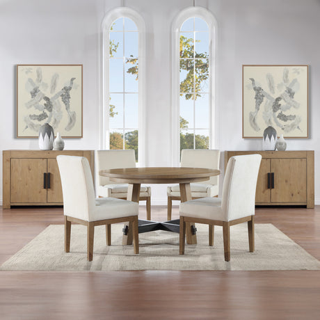 Aubrey Eggshell/Driftwood Parsons Chair, Set of 2 from Steve Silver - Luna Furniture