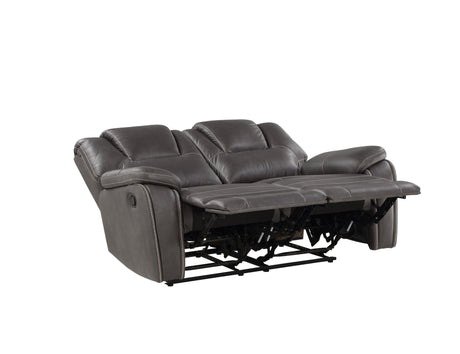 Katrine Charcoal Manual Reclining Loveseat from Steve Silver - Luna Furniture