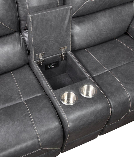 Keily Gray Manual Glider Reclining Loveseat from Steve Silver - Luna Furniture