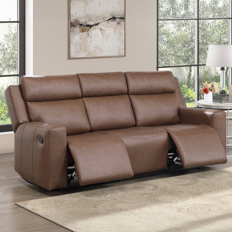 Barron Brown Manual Reclining Sofa from Steve Silver - Luna Furniture