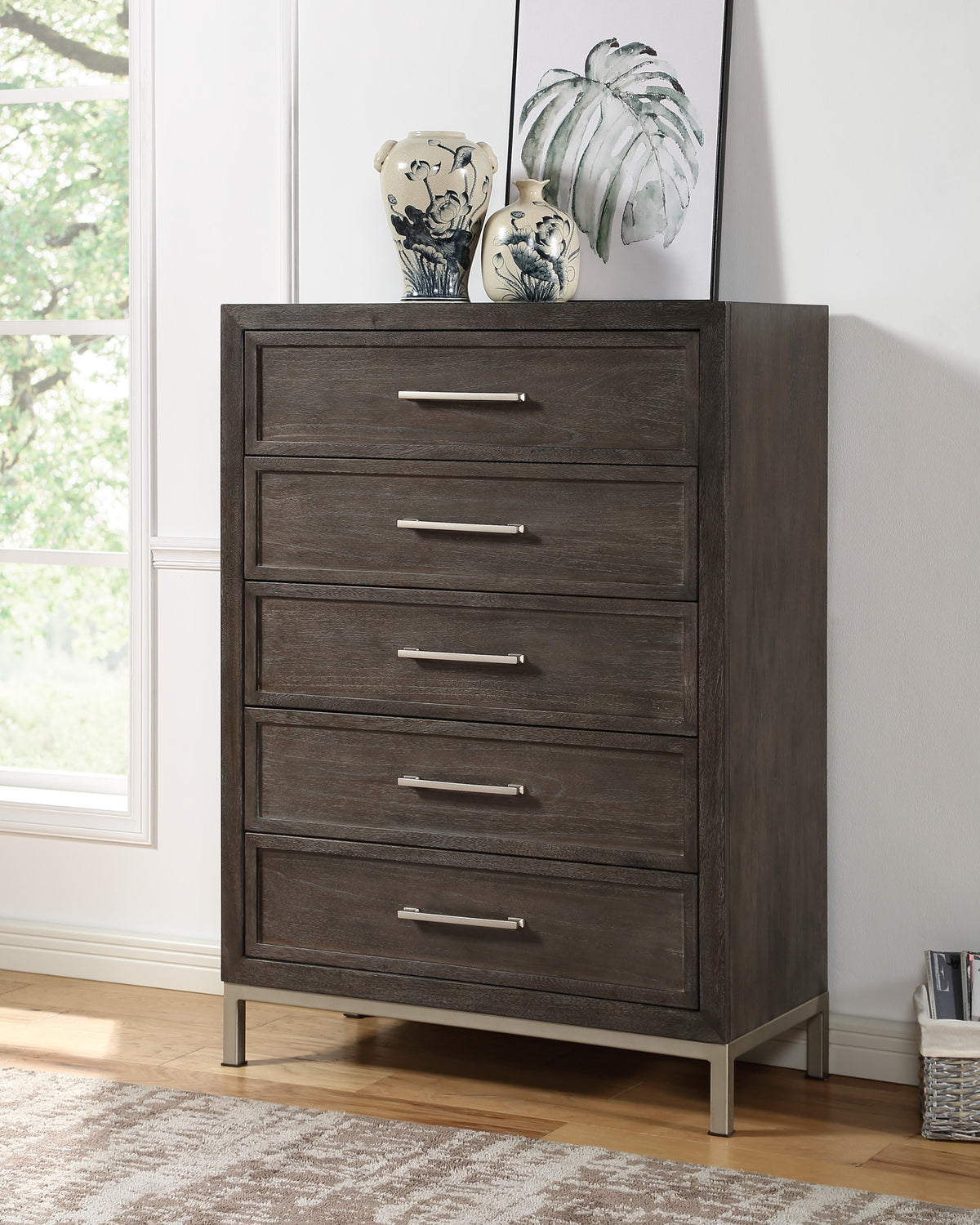 Broomfield Brown 5-Drawer Chest