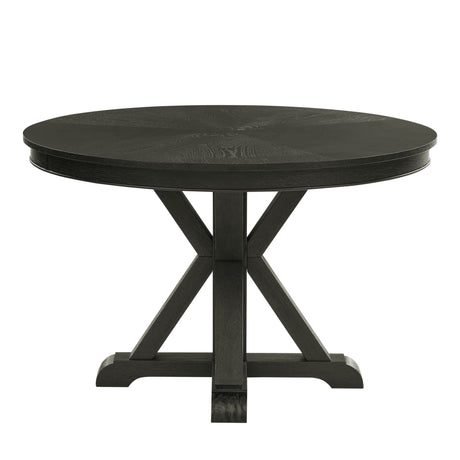 Rylie Black 48" Round Dining Table from Steve Silver - Luna Furniture