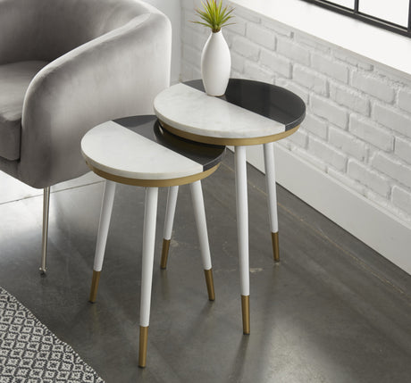 Taj Marble Top Nesting Tables from Steve Silver - Luna Furniture