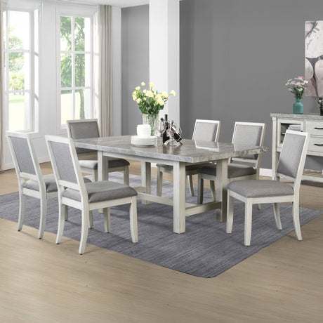 Canova 78-inch Gray Marble Top Dining Table from Steve Silver - Luna Furniture