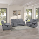 Cozy Gray 3-Piece Manual Reclining Set from Steve Silver - Luna Furniture