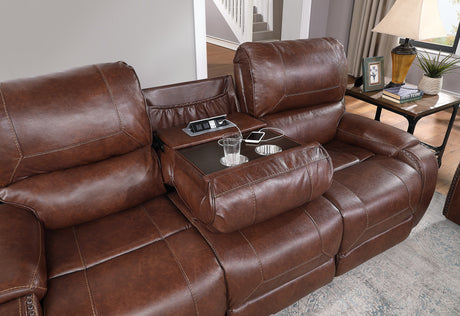 Keily Brown Manual Glider Reclining Loveseat from Steve Silver - Luna Furniture