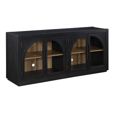 Magnolia Cathedral Doored Server, Black from Steve Silver - Luna Furniture