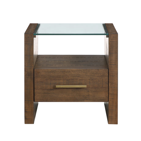 Garland Glass Top End Table from Steve Silver - Luna Furniture
