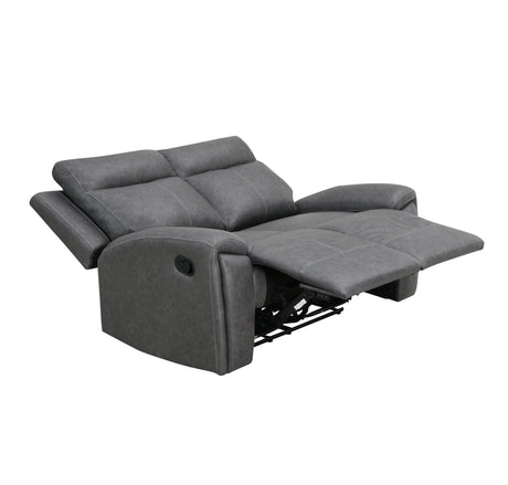 Gaston Gray Manual Reclining Loveseat from Steve Silver - Luna Furniture