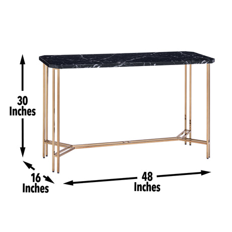 Daxton Faux-Marble Top Sofa Table from Steve Silver - Luna Furniture