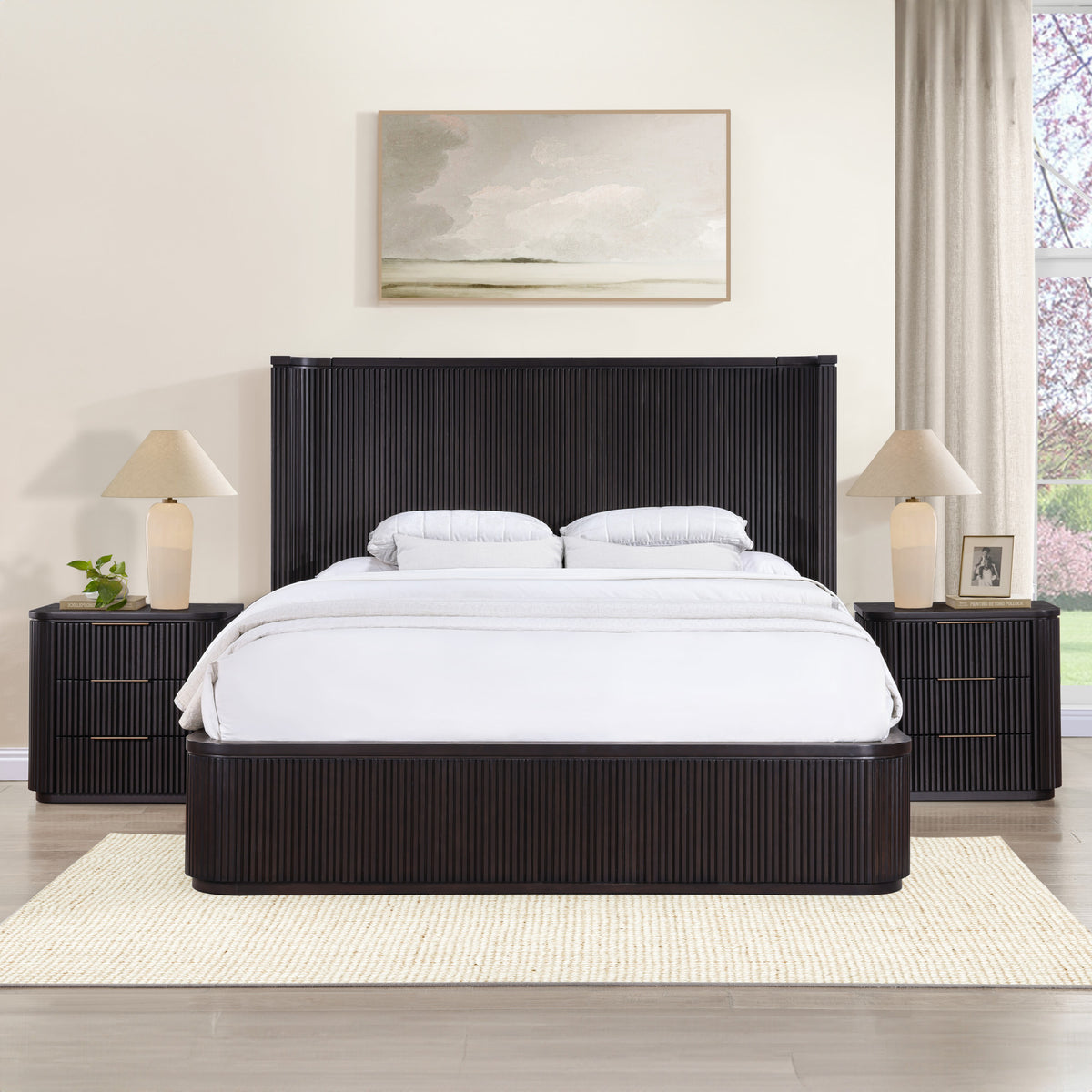 Henry Reeded King Bed, Espresso Finish from Steve Silver - Luna Furniture