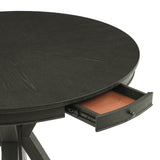 Rylie Black 48" Round Counter Dining Table with 4 Drawers from Steve Silver - Luna Furniture