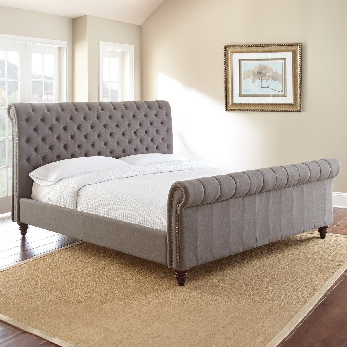 Swanson Gray Queen Bed from Steve Silver - Luna Furniture