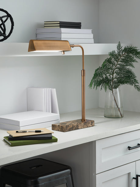 Yafe Bronze Finish Desk Lamp from Ashley - Luna Furniture