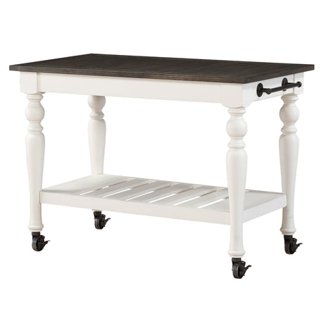 Joanna Two Tone Kitchen Cart from Steve Silver - Luna Furniture