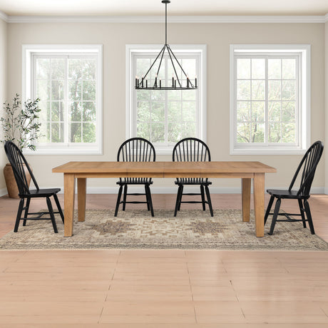 Sommerset Natural Oak/Black Dining Room Set from Steve Silver - Luna Furniture