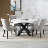 Xena Ebony/Gray Upholstered Side Chair, Set of 2 from Steve Silver - Luna Furniture
