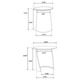 Yency Mango Brown 2-Piece Solid Wood Round Nesting Table from Coaster - Luna Furniture