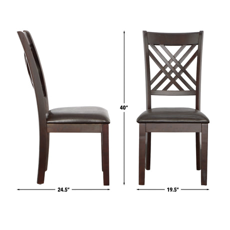 Adrian Dark Brown Side Chair, Set of 2 from Steve Silver - Luna Furniture