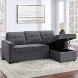 Noah Gray Flippable Convertible Storage Sleeper Chofa from Steve Silver - Luna Furniture