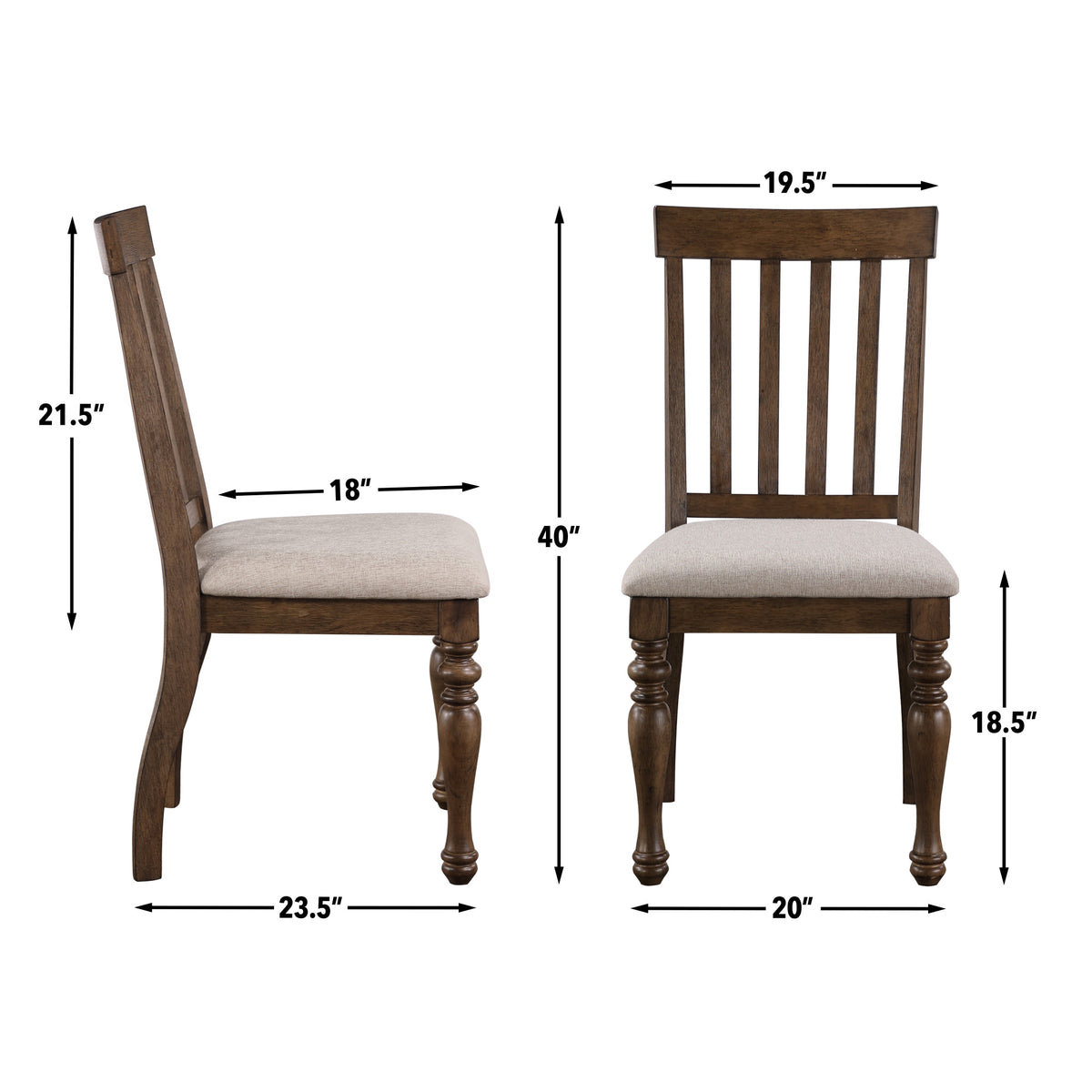 Joanna 6-Piece Dining Set, Brown from Steve Silver - Luna Furniture