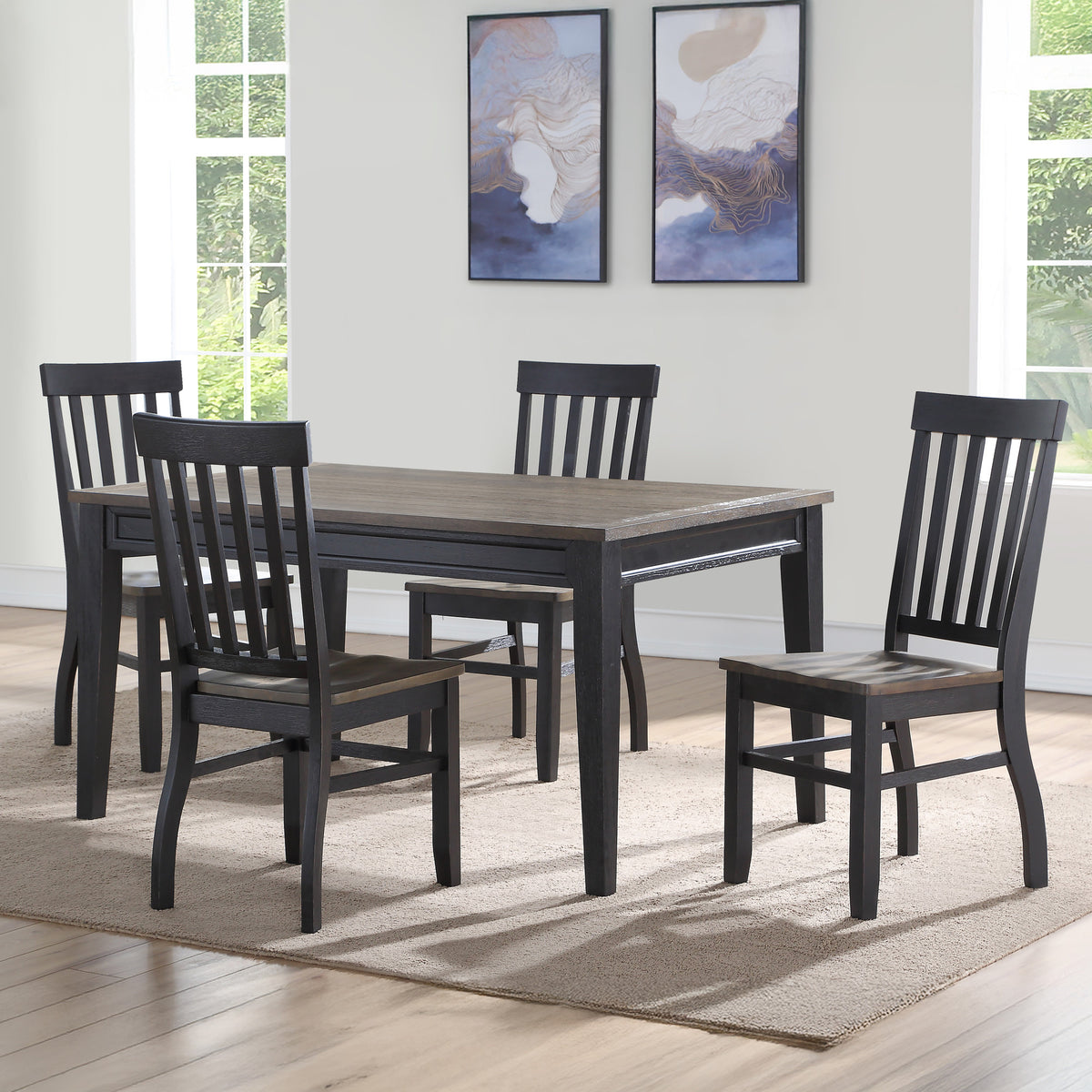 Raven Noir Black Side Chair, Set of 2 from Steve Silver - Luna Furniture