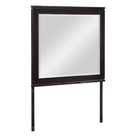 Henry Espresso 65" 6-Drawer Reeded Dresser and Mirror from Steve Silver - Luna Furniture