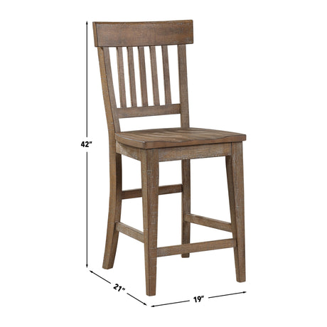 Riverdale Driftwood 24" Counter Stool, Set of 2 from Steve Silver - Luna Furniture