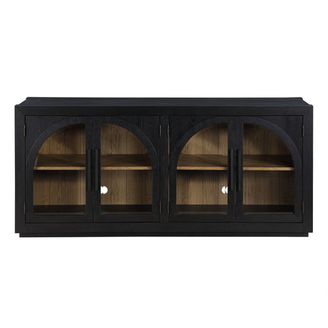Magnolia Cathedral Doored Server, Black from Steve Silver - Luna Furniture