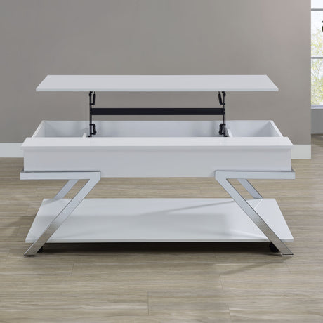 Zena Lift-Top Cocktail Table with Casters from Steve Silver - Luna Furniture