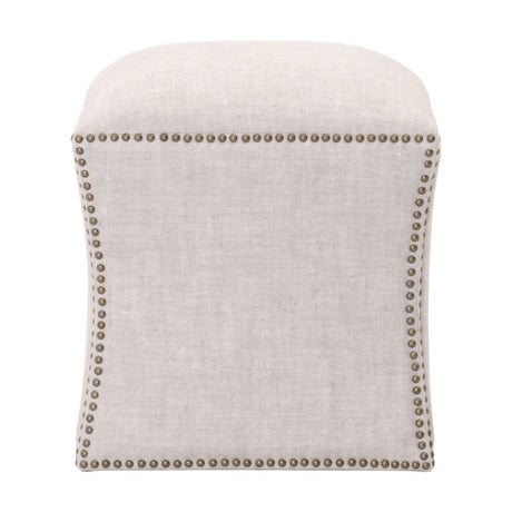 York Ottoman in Performance Bisque French Linen from Essentials For Living - Luna Furniture