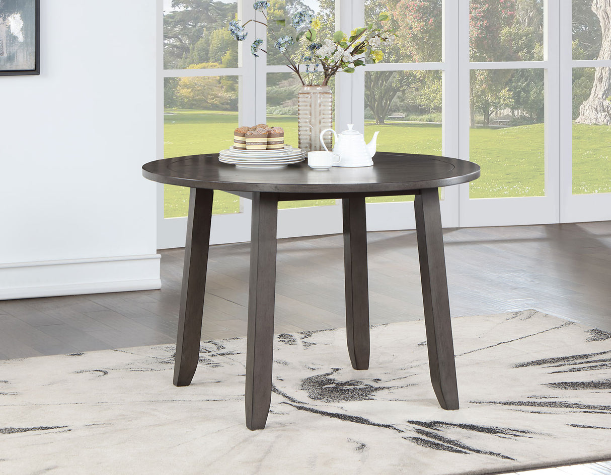 Yorktown Gray 5-Piece Round Dining Room Set from Steve Silver - Luna Furniture