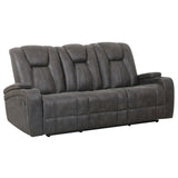 Marlow Charcoal Manual Reclining Sofa from Steve Silver - Luna Furniture
