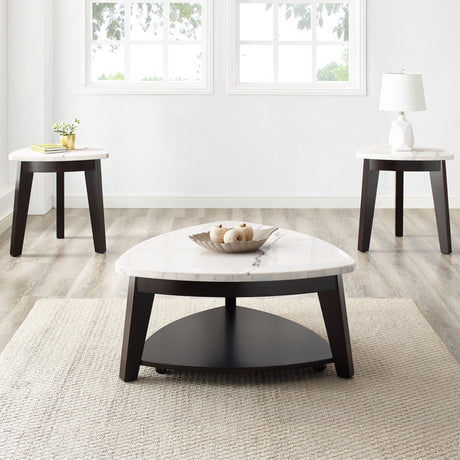 Francis Marble Top Cocktail Tbl w/Casters from Steve Silver - Luna Furniture
