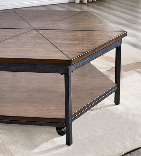 Ultimo Hexagon Lift-Top Cocktail Table w/Casters from Steve Silver - Luna Furniture