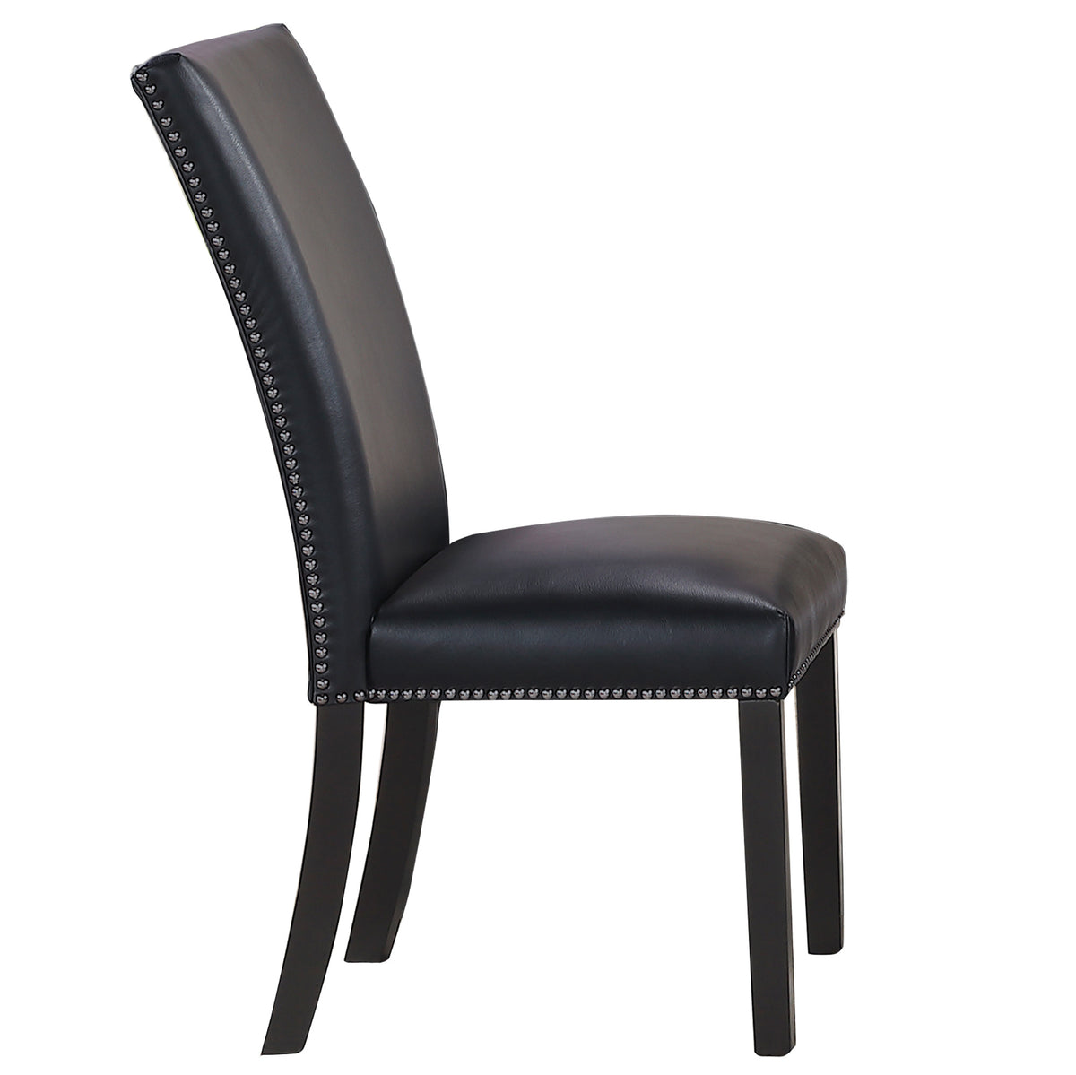 Artemis White/Black 5-Piece 70″ Rectangle Marble Top Dining Set with Vegan Leather Chairs from Steve Silver - Luna Furniture
