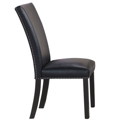 Artemis Black Vegan Leather Cover Side Chair, Set of 2 from Steve Silver - Luna Furniture
