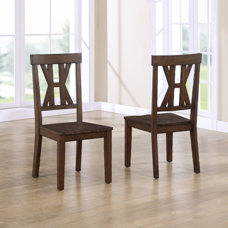 Auburn Burnished Dark Tobacco Side Chair, Set of 2 from Steve Silver - Luna Furniture